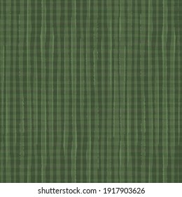 Woven crinkle cotton effect seamless vector pattern background. Sage green painterly plaid weave grid backdrop. Blended gingham modern mid century fabric style. Stylish burlap cloth all over print