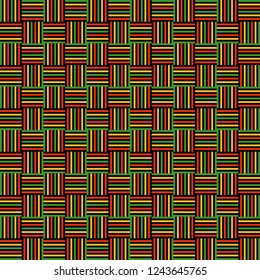 Woven Fabric Seamless Pattern - Colorful woven fabric design for Kwanzaa