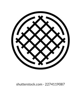 vectores de icono de línea textil de tejido trenzado. signo textil de tejido trenzado. símbolo de contorno aislado ilustración negra