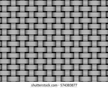 Woven fiber seamless pattern. Vector Illustration