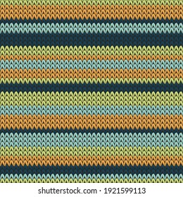 Woven horizontal stripes christmas knit geometric vector seamless. Jumper knit effect ornament. Fashionable seamless knitted pattern. Fabric canvas illustration.