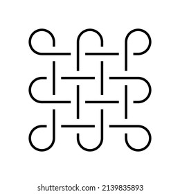 Woven knot abstrackt vector icon