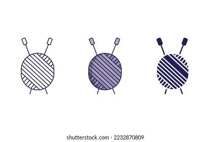 Icono de línea trenzada y glifo, ilustración vectorial
