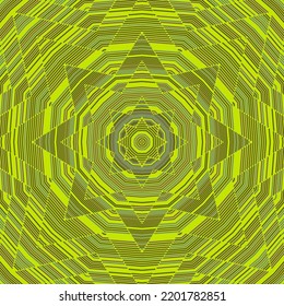 Woven mandala vector seamless pattern. Geometric ornament design. Ritual talisman sacred geometry. Tangle handicraft mandala background. Yantra graphic asian fabric print.