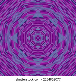 Woven mandala vector seamless pattern. Huichol art ornament design. Mysticism amulet sacred geometry. Wheel star decor mandala background. Beautiful cotton print.