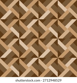 A woven network of overlapping tan and brown ribbons crossing diagonally to form a warm textured lattice with natural crafted depth