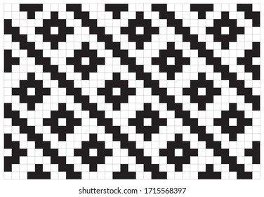 Trazado para el diseño de tela en blanco y negro.fondo abstracto.