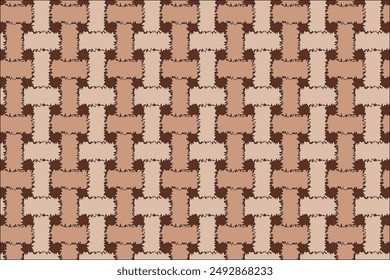 Woven pattern vector seamless decorative pattern of braided bands. White texture. Basket weave seamless pattern. Wicker repeating texture. White wicker pattern as background. Fashion minimalist design