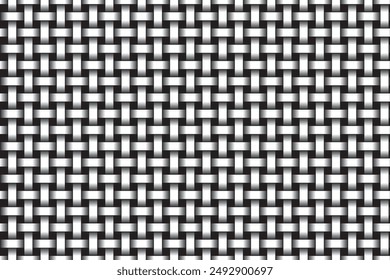 Woven pattern vector seamless decorative pattern of braided bands. White texture. Basket weave seamless pattern. Wicker repeating texture. White wicker pattern as background. Fashion minimalist design