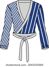 WOVEN TOPS FOR GIRLS TEENS AND WOMEN FRONT TIE UP VECTOR