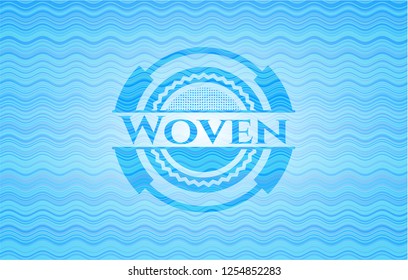 Woven water wave representation emblem.