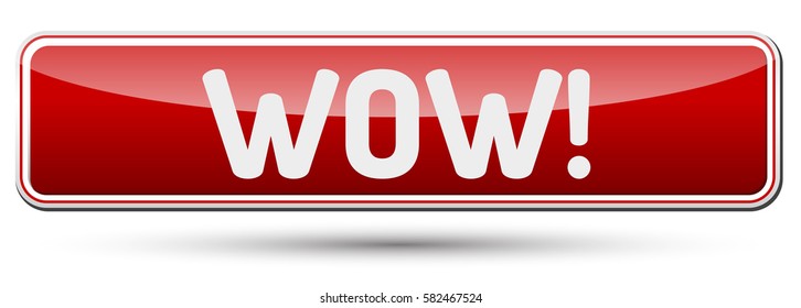 WOW - Abstract beautiful button with text.