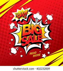 Wow! Big sale banner template design