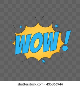 Wow comic art vector illustration. Pop art comic vector illustration. 