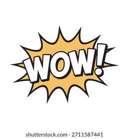 Wow! comic burst speech bubble graphic design element art