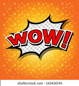 Wow! Comic Speech Bubble, Cartoon 