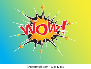 Wow! Comic Speech Bubble, Cartoon 