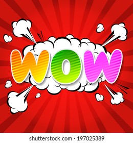 Wow! Comic Speech Bubble, Cartoon 
