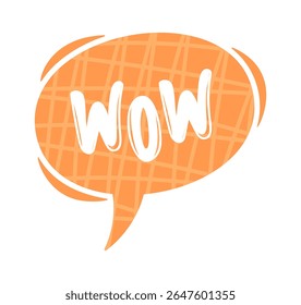 Wow comic speech bubble cartoon