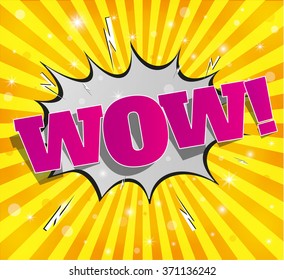 Wow! Comic Speech Bubble, Cartoon