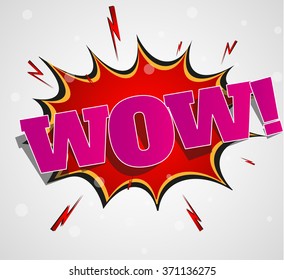 Wow! Comic Speech Bubble, Cartoon