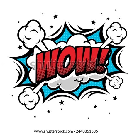 Wow comic style cartoon expression 