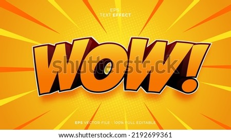 Wow editable text effect font