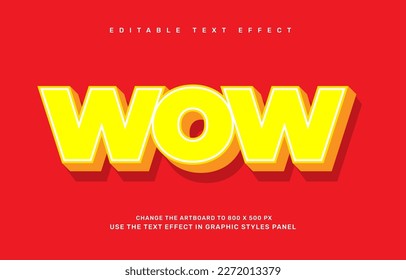 Wow editable text effect template