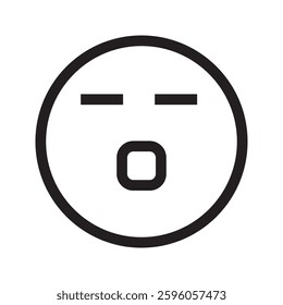 Wow emoticon icon with an expressive and surprised design, symbolizing amazement, excitement, and astonishment. Ideal for reactions, emotions, and communication themes.