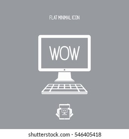"Wow" exclamation - Vector icon for computer website or application