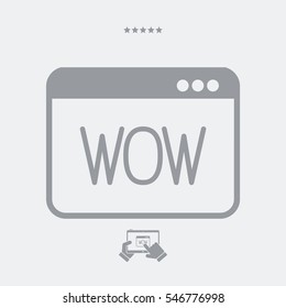 "Wow" exclamation - Vector icon for computer website or application