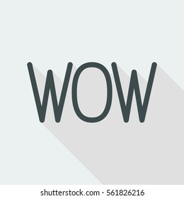 "Wow" exclamation - Vector icon for computer website or application