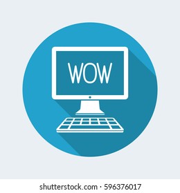 "Wow" exclamation - Vector icon for computer website or application