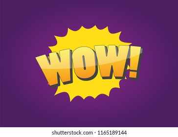 Wow fun graphic icon logo. WOW amazing icon