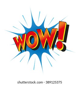 Wow! Fun graphic icon logo