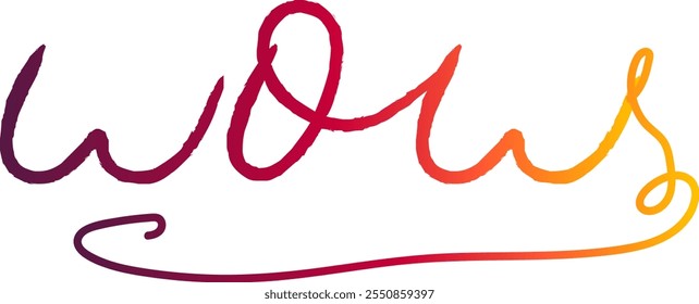 Wow gradient text, Wow, Wow vector