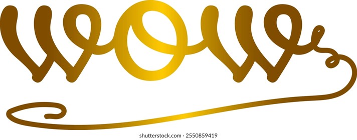 Wow gradient text, Wow, Wow vector