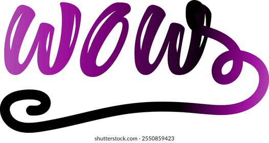 Wow gradient text, Wow, Wow vector