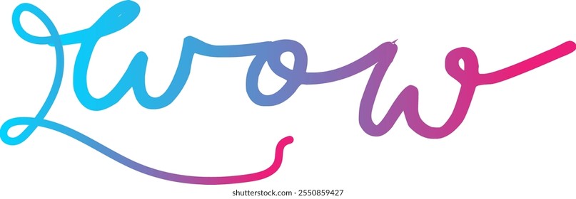Wow gradient text, Wow, Wow vector