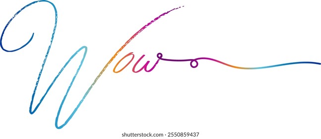 Wow gradient text, Wow, Wow vector