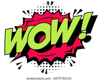 Wow halftone dotted background dynamic