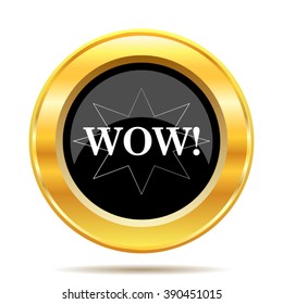 Wow icon. Internet button on white background. EPS10 vector.

