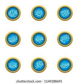 Wow icons set. Flat set of 9 wow vector icons for web isolated on white background