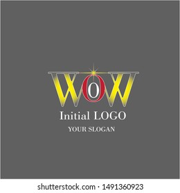 wow initial best quality vector logo