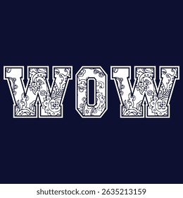 WOW letter logo design with polygon shape. WOW polygon and cube shape logo design. WOW hexagon vector logo template white and black colors. WOW monogram, business and real estate logo.