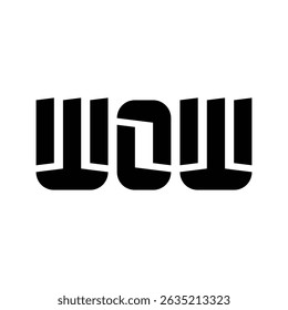 WOW letter logo design with polygon shape. WOW polygon and cube shape logo design. WOW hexagon vector logo template white and black colors. WOW monogram, business and real estate logo.