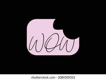 Logo und Symboldesign-Vorlage für WOW-Buchstaben