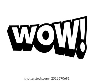 Wow. Lettering for banner, poster and sticker concept