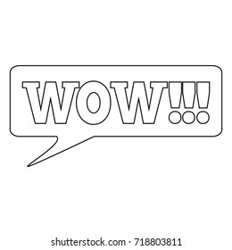 WOW Message bubble, promotional background, presentation poster