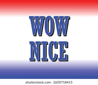 WOW NICE A Patriotic Celebration in Bold Text and Gradient Colors